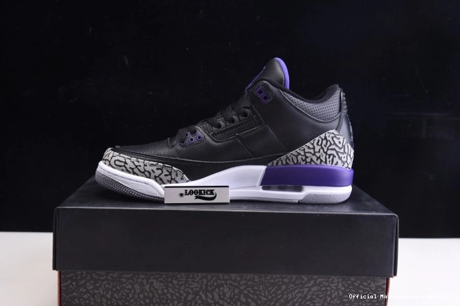Official Maikesneakers Jordan Purple Air Black Court Retro CT8532-050 3 0802
